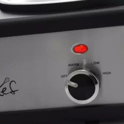 Cookers MegaChef 7.5 Qt. Stainless Steel Slow Cooker With 3 Crocks And Keep Warm Setting -BergHOFF Shop stainless steel megachef slow cookers 985109458m 4f 1000