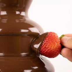 Dessert Makers Nostalgia 2 Lb. 3-Tier Chocolate Fondue Fountain -BergHOFF Shop stainless steel nostalgia chocolate fountains cff 986 fa 1000