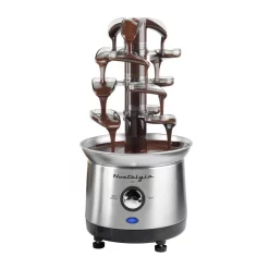 Dessert Makers Nostalgia 3-Tier Stainless Steel Cascading Fondue Fountain -BergHOFF Shop stainless steel nostalgia chocolate fountains cff1000 1f 1000