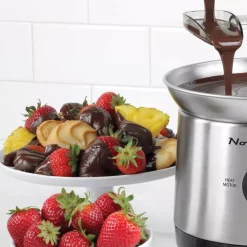 Dessert Makers Nostalgia 3-Tier Stainless Steel Cascading Fondue Fountain -BergHOFF Shop stainless steel nostalgia chocolate fountains cff1000 44 1000