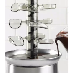 Dessert Makers Nostalgia 3-Tier Stainless Steel Cascading Fondue Fountain -BergHOFF Shop stainless steel nostalgia chocolate fountains cff1000 c3 1000