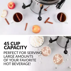 Coffee Makers Nostalgia 45-Cup Stainless Steel Quick Brewing Coffee Urn -BergHOFF Shop stainless steel nostalgia coffee urns cuds45ss 4f 1000