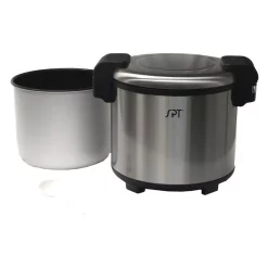 Cookers SPT 21.1 Qt. Stainless Steel Heavy Duty Rice Warmer (not A Cooker) 160 Cup (cooked Rice) 6 Cookers SPT 21.1 Qt. Stainless Steel Heavy Duty Rice Warmer (not A Cooker) 160 Cup (cooked Rice) -BergHOFF Shop stainless steel spt rice cookers scw 80m 4f 1000