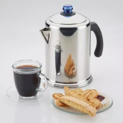 Coffee Makers Farberware 12-Cup Classic Stainless Steel With Blue Knob Coffee Percolator -BergHOFF Shop stainless steel with glass blue knob farberware french presses 47794 31 1000