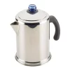 Coffee Makers Farberware 12-Cup Classic Stainless Steel With Blue Knob Coffee Percolator