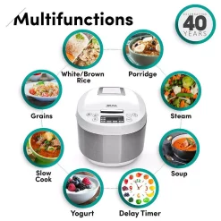 Cookers AROMA 3 Qt. White Electric Multicooker 8 Cookers AROMA 3 Qt. White Electric Multicooker -BergHOFF Shop white aroma multi cookers arc 6206c 4f 1000