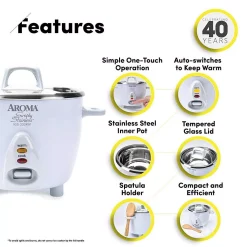 Cookers AROMA 14-Cup Rice Cooker In White -BergHOFF Shop white aroma rice cookers arc 757sg 1f 1000