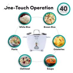 Cookers AROMA 14-Cup Rice Cooker In White -BergHOFF Shop white aroma rice cookers arc 757sg 44 1000