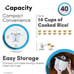 Cookers AROMA 14-Cup Rice Cooker In White -BergHOFF Shop white aroma rice cookers arc 757sg 76 1000