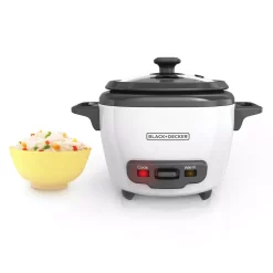 Cookers BLACK+DECKER 3-Cup White Rice Cooker With Steaming Basket And Non-Stick Pot 19 Cookers BLACK+DECKER 3-Cup White Rice Cooker With Steaming Basket And Non-Stick Pot -BergHOFF Shop white black decker rice cookers rc503 31 1000