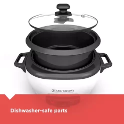 Cookers BLACK+DECKER 3-Cup White Rice Cooker With Steaming Basket And Non-Stick Pot 17 Cookers BLACK+DECKER 3-Cup White Rice Cooker With Steaming Basket And Non-Stick Pot -BergHOFF Shop white black decker rice cookers rc503 44 1000