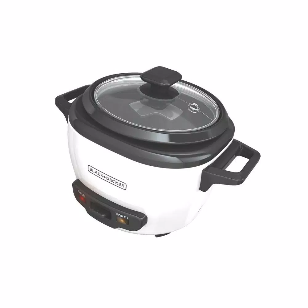 Cookers BLACK+DECKER 3-Cup White Rice Cooker With Steaming Basket And Non-Stick Pot 3 Cookers BLACK+DECKER 3-Cup White Rice Cooker With Steaming Basket And Non-Stick Pot - Image 3