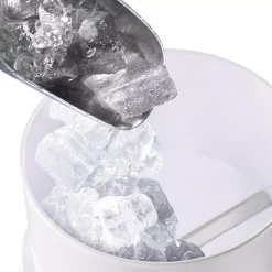 Dessert Makers Nostalgia 8 Oz. Blue And White Countertop Snow Cone Machine -BergHOFF Shop white blue nostalgia snow cone machines ism1000 4f 1000