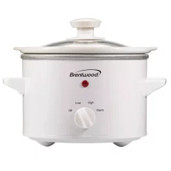 Cookers Brentwood Appliances 1.5 Qt. White Slow Cooker