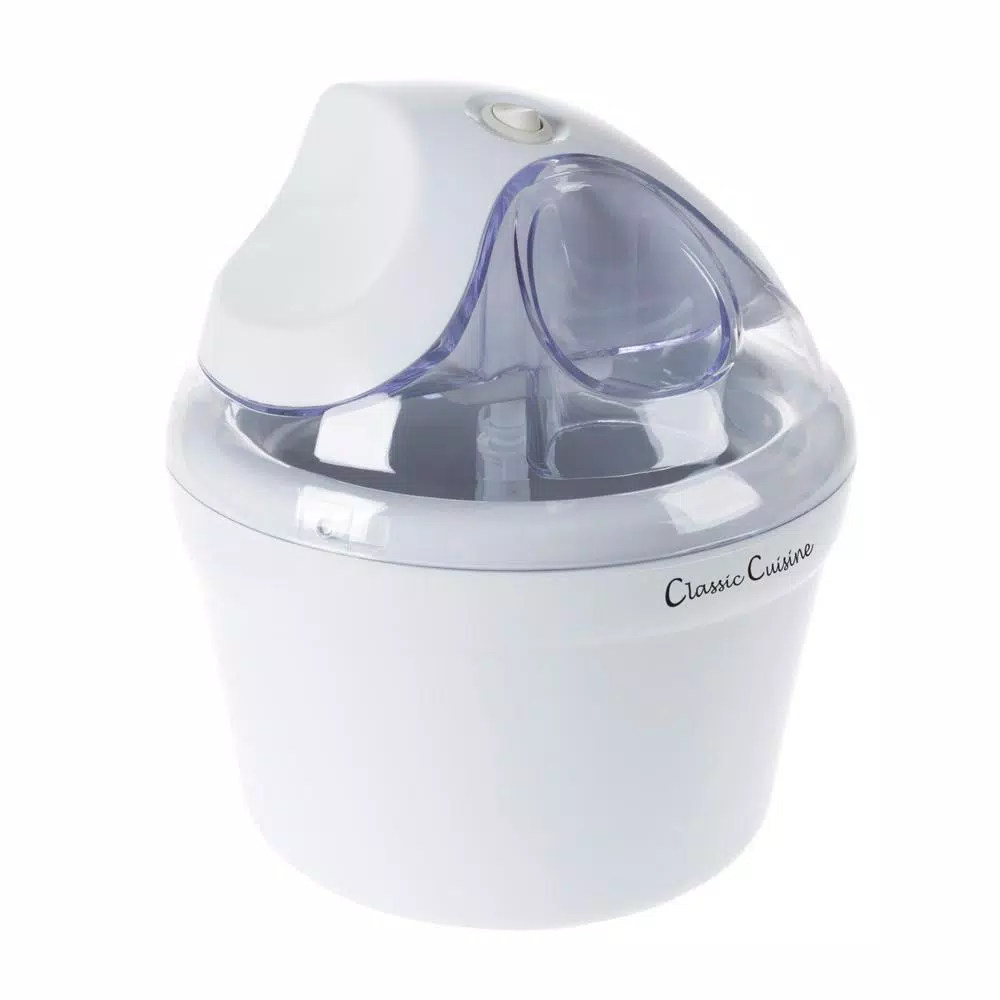 Dessert Makers Classic Cuisine 1 Qt. White Ice Cream Maker And Frozen Yogurt Machine With Recipe Booklet 1 Dessert Makers Classic Cuisine 1 Qt. White Ice Cream Maker And Frozen Yogurt Machine With Recipe Booklet