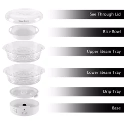 Cookers Classic Cuisine 6.3 Qt. White Rice Cooker With Built-In Timer And Locking Lid -BergHOFF Shop white classic cuisine rice cookers m030212 4f 1000