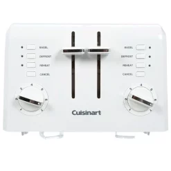Toasters Cuisinart Compact 4-Slice White Wide Slot Toaster With Crumb Tray 9 Toasters Cuisinart Compact 4-Slice White Wide Slot Toaster With Crumb Tray -BergHOFF Shop white cuisinart pop up toasters cpt 142 1f 1000
