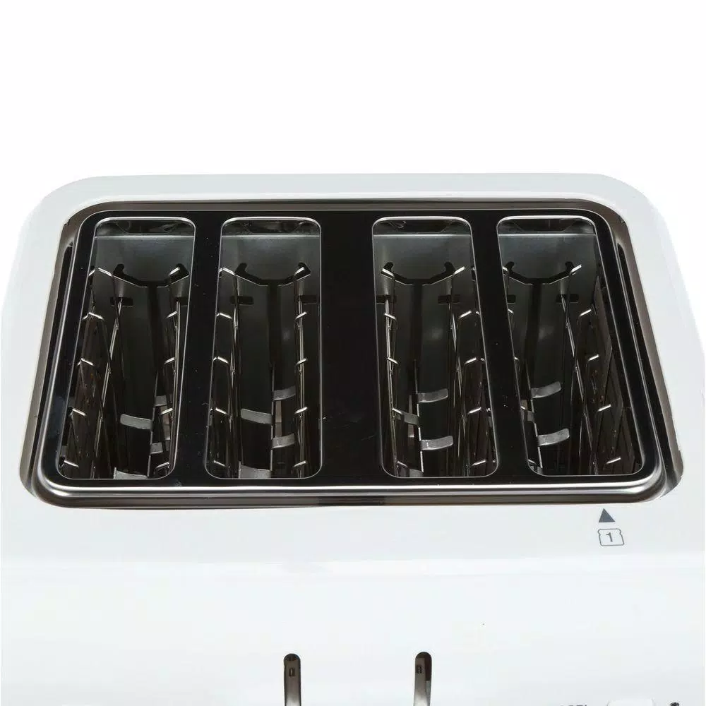 Toasters Cuisinart Compact 4-Slice White Wide Slot Toaster With Crumb Tray 5 Toasters Cuisinart Compact 4-Slice White Wide Slot Toaster With Crumb Tray - Image 5