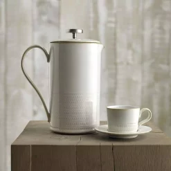 Coffee Makers Denby Natural Canvas Textured French Press -BergHOFF Shop white denby french presses cnv 095 31 1000