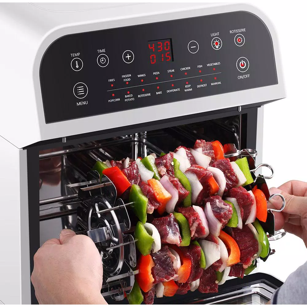 Toasters GoWISE USA 1600 W White Rotisserie Oven And 12.7 Qt. Electric Air Fryer 2 Toasters GoWISE USA 1600 W White Rotisserie Oven And 12.7 Qt. Electric Air Fryer - Image 2