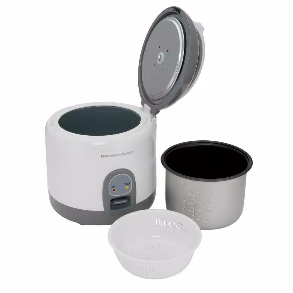 Cookers Hamilton Beach 8-Cup White Rice Cooker And Warmer With Non-Stick Cooking Pot, Rice Paddle And Measuring Cup 5 Cookers Hamilton Beach 8-Cup White Rice Cooker And Warmer With Non-Stick Cooking Pot, Rice Paddle And Measuring Cup - Image 5