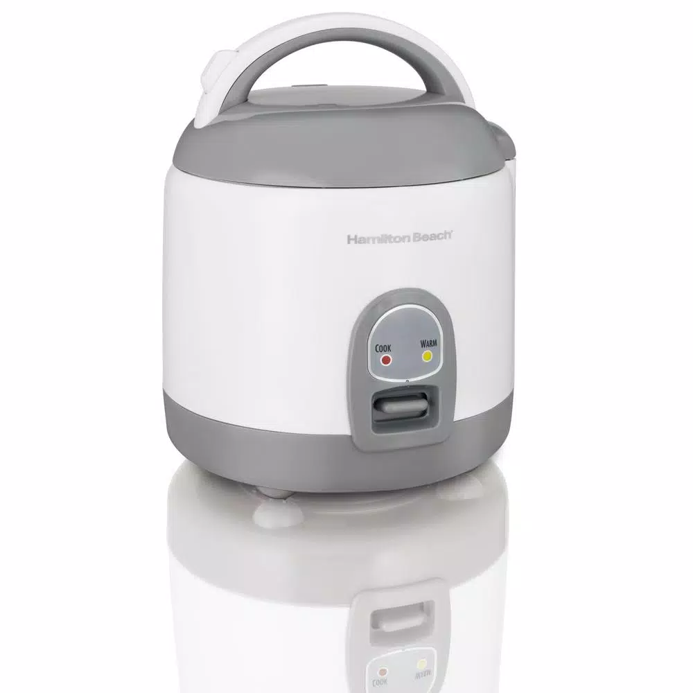 Cookers Hamilton Beach 8-Cup White Rice Cooker And Warmer With Non-Stick Cooking Pot, Rice Paddle And Measuring Cup 1 Cookers Hamilton Beach 8-Cup White Rice Cooker And Warmer With Non-Stick Cooking Pot, Rice Paddle And Measuring Cup