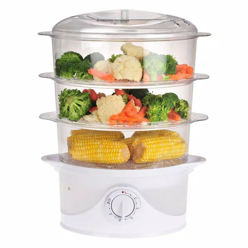 Cookers KALORIK 9.5 Qt. White Food Steamer And Rice Cooker With Built-In Timer 2 Cookers KALORIK 9.5 Qt. White Food Steamer And Rice Cooker With Built-In Timer - Image 2