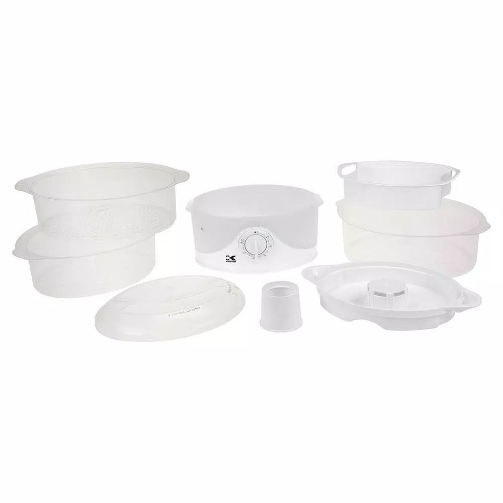 Cookers KALORIK 9.5 Qt. White Food Steamer And Rice Cooker With Built-In Timer 3 Cookers KALORIK 9.5 Qt. White Food Steamer And Rice Cooker With Built-In Timer - Image 3