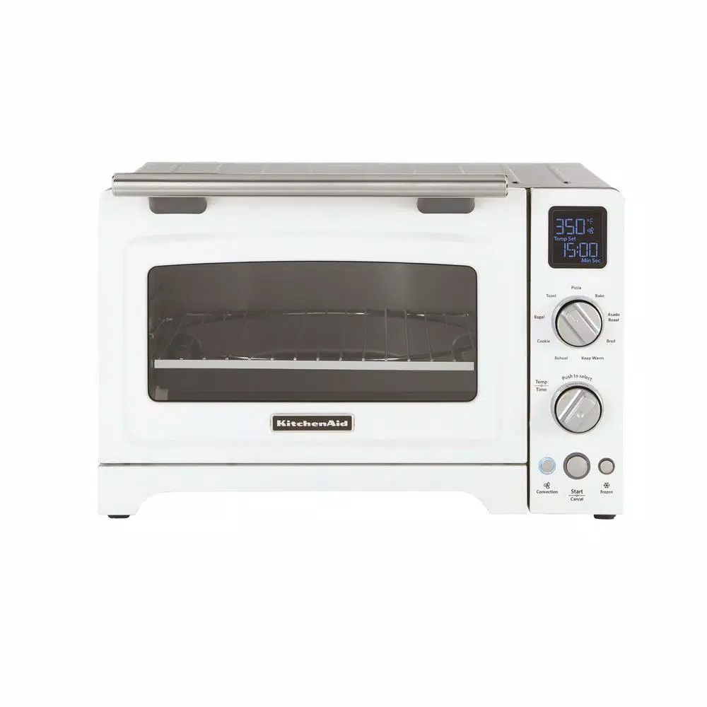 Toasters KitchenAid 2000 W 4-Slice White Convection Toaster Oven With Non-Stick Pan, Broiling Rack And Cooling Rack 1 Toasters KitchenAid 2000 W 4-Slice White Convection Toaster Oven With Non-Stick Pan, Broiling Rack And Cooling Rack