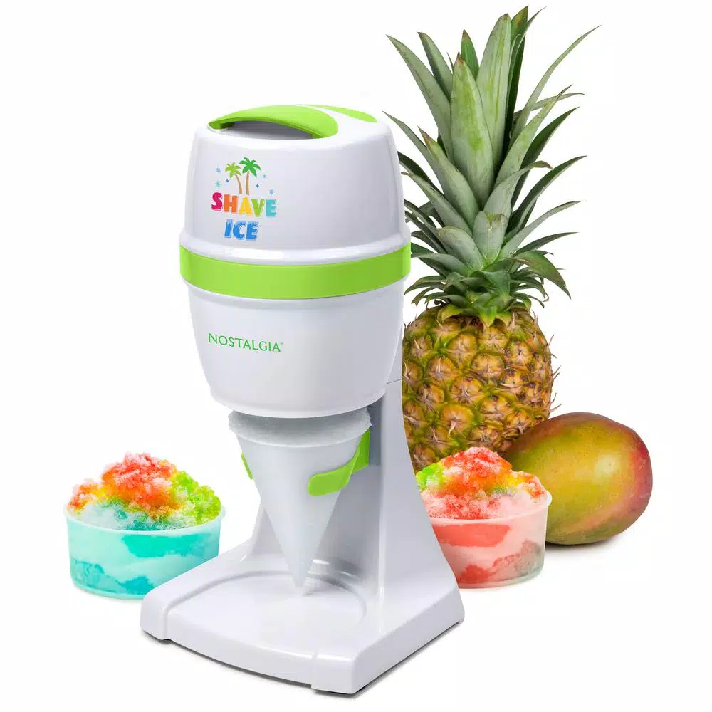 Dessert Makers Nostalgia 50 W 8 Oz. White Snow Cone Maker With Stainless Steel Blades 6 Dessert Makers Nostalgia 50 W 8 Oz. White Snow Cone Maker With Stainless Steel Blades - Image 6