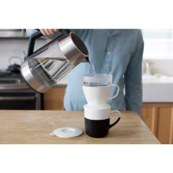 Coffee Makers OXO Good Grips 1.5-Cup White Pour-Over Coffee Maker -BergHOFF Shop white oxo drip coffee makers 11180100 31 1000