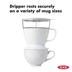 Coffee Makers OXO Good Grips 1.5-Cup White Pour-Over Coffee Maker -BergHOFF Shop white oxo drip coffee makers 11180100 77 1000