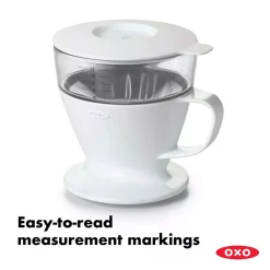 Coffee Makers OXO Good Grips 1.5-Cup White Pour-Over Coffee Maker -BergHOFF Shop white oxo drip coffee makers 11180100 a0 1000