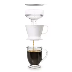 Coffee Makers OXO Good Grips 1.5-Cup White Pour-Over Coffee Maker -BergHOFF Shop white oxo drip coffee makers 11180100 c3 1000