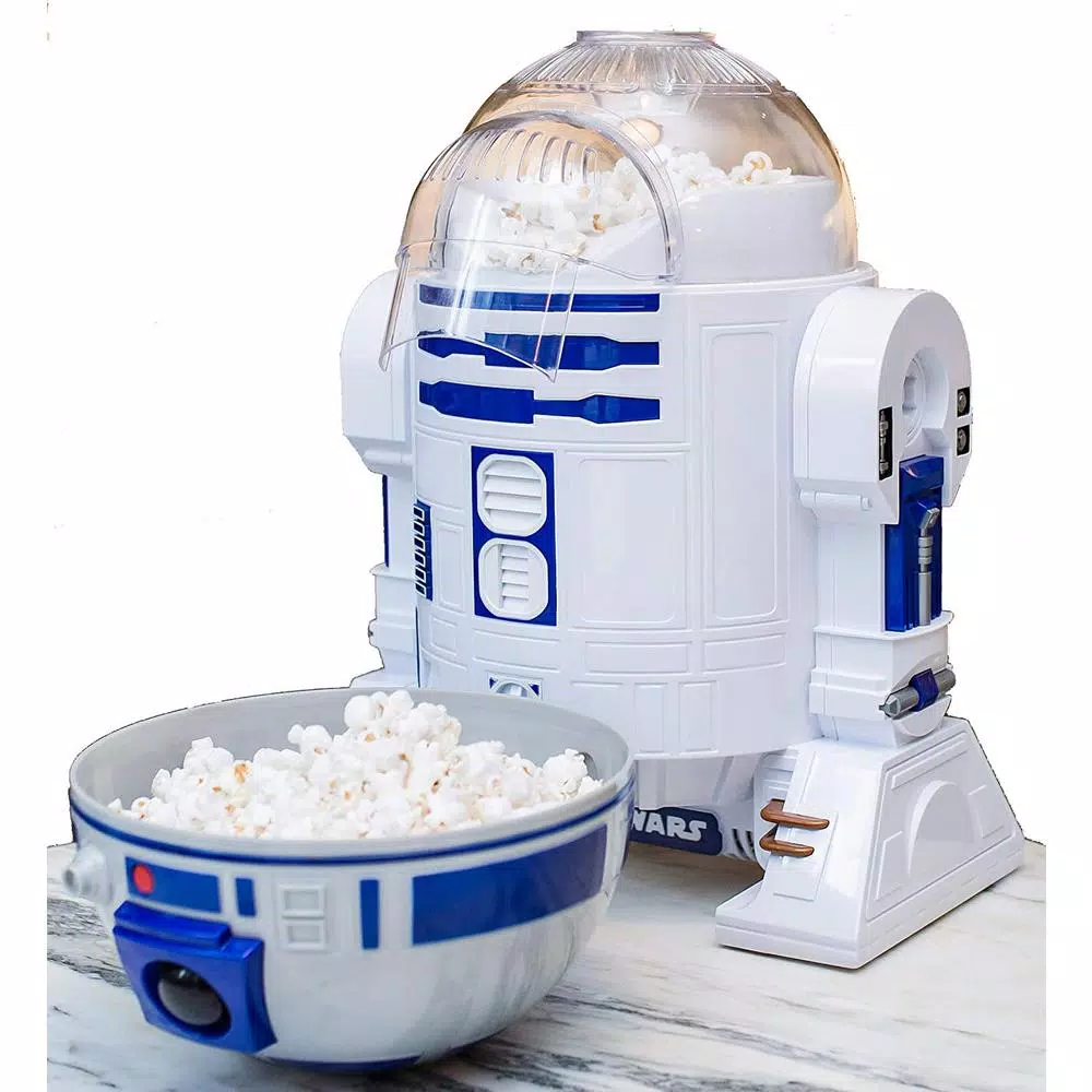 Popcorn Machines Uncanny Brands 2 Oz. Kernel Capacity In Blue/White With Fully Operational Droid Kitchen Appliance Star Wars R2D2 Popcorn Maker 2 Popcorn Machines Uncanny Brands 2 Oz. Kernel Capacity In Blue/White With Fully Operational Droid Kitchen Appliance Star Wars R2D2 Popcorn Maker - Image 2