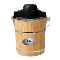 Dessert Makers Elite Gourmet 6 Qt. Old Fashioned Ice Cream Maker -BergHOFF Shop wood elite ice cream makers eim 506 76 1000